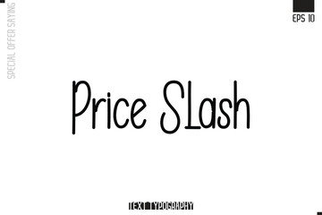Special Offer Typography Text Script Lettering Design Price Slash