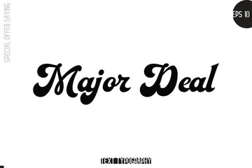 Special Offer Template Design Banner Typography Text Major Deal
