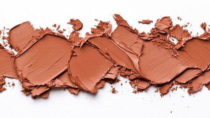 Fototapeta premium Textured Swatches of Terracotta Makeup Foundation or Cream