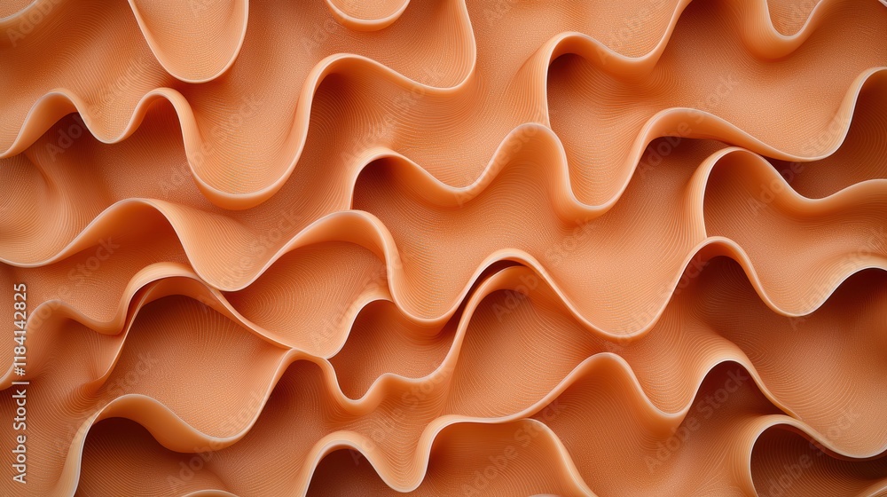 Poster Abstract Peach-Colored Wave Pattern Textured Background