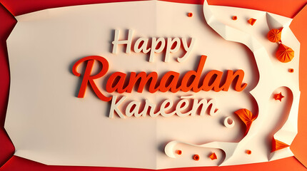 Happy Ramadan Kareem. beautiful prompt written Food Banners 