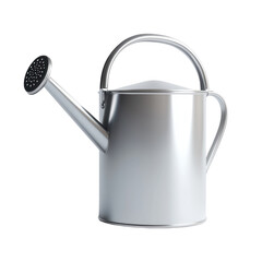 Sleek metallic watering can for gardening