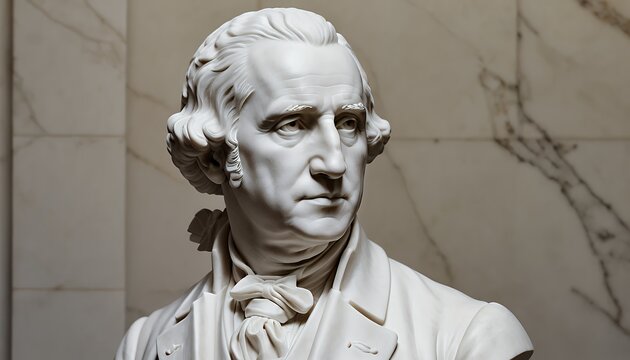 James Madison Marble Bust: A Close-Up Portrait of the Founding Father