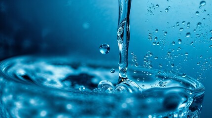 Extreme macro close-up shot: alcohol poured into a glass