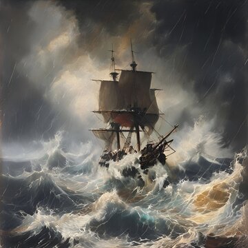 storm in the sea