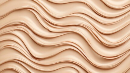 Obraz premium Abstract Beige Wave Texture Background Swirls of Creamy Foundation or Makeup