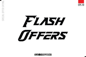 Typography Lettering Special Offer Design For Advertising  Flash Offers