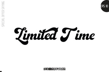 Special Offer Template Design Banner Typography Text Limited Time