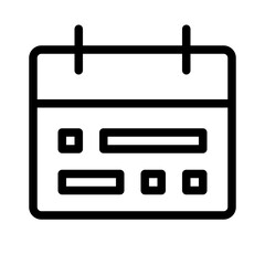 Calendar with Agenda Icon