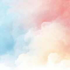 Pastel Dream Cloudscape Watercolor Background Texture
