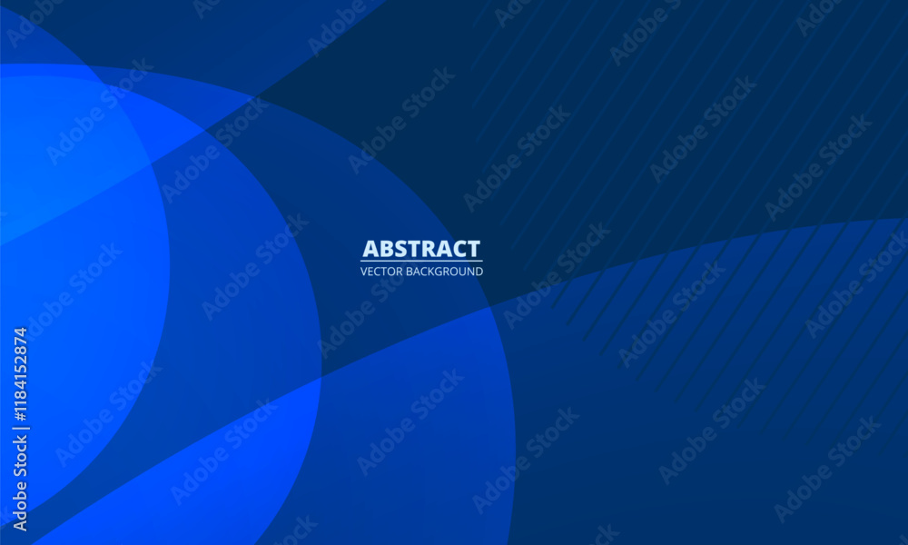 Aufkleber Dark blue abstract modern geometric background with circles. Minimalist composition with rounds. Circle effect vector illustration