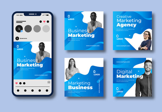 Business Marketing Agency Social Media Banner Post Template