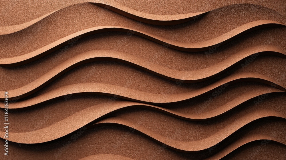 Poster abstract brown wave pattern texture background