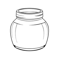 Clear glass jar