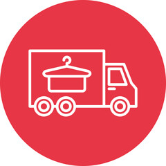 Laundry Pickup line circle icon