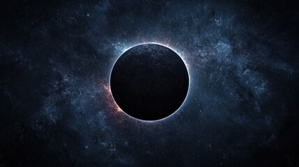Cosmic Eclipse Dark Planet in a Nebula
