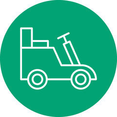 Yard Work line circle icon