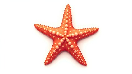 Orange Starfish with White Dotted Texture