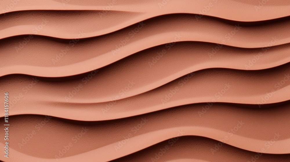 Poster abstract terracotta wave pattern background texture