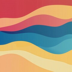 Vibrant Abstract Wave Background in Retro Colors for Modern Designs