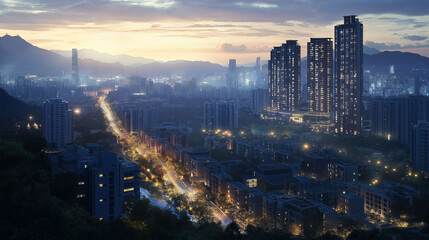 16K, landscape photography, bright, ultra-wide angle, ultra-fine, photography terminology, masterpiece, award-winning, lighting, exquisite detail, ultra-high definition, bustling city, busy streets, .