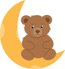 teddy bear on the moon