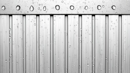Water Droplets on Corrugated Metal Surface - Abstract Background Texture