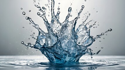 water splash isolated on white