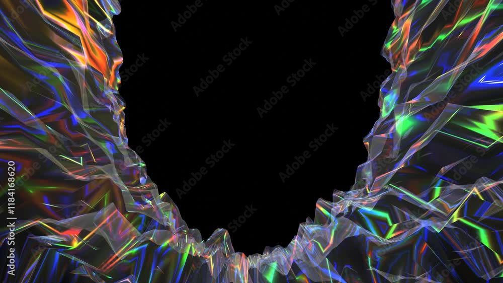 Aufkleber glowing lines background animation with copy space in the middle