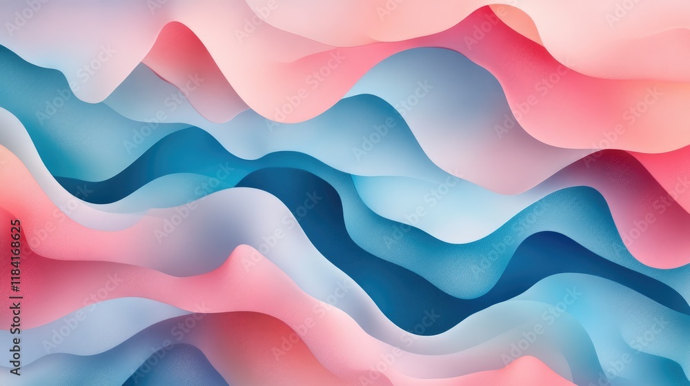 Poster gradient patterns in light blue with flowing lines, creating a professional abstract business backgr