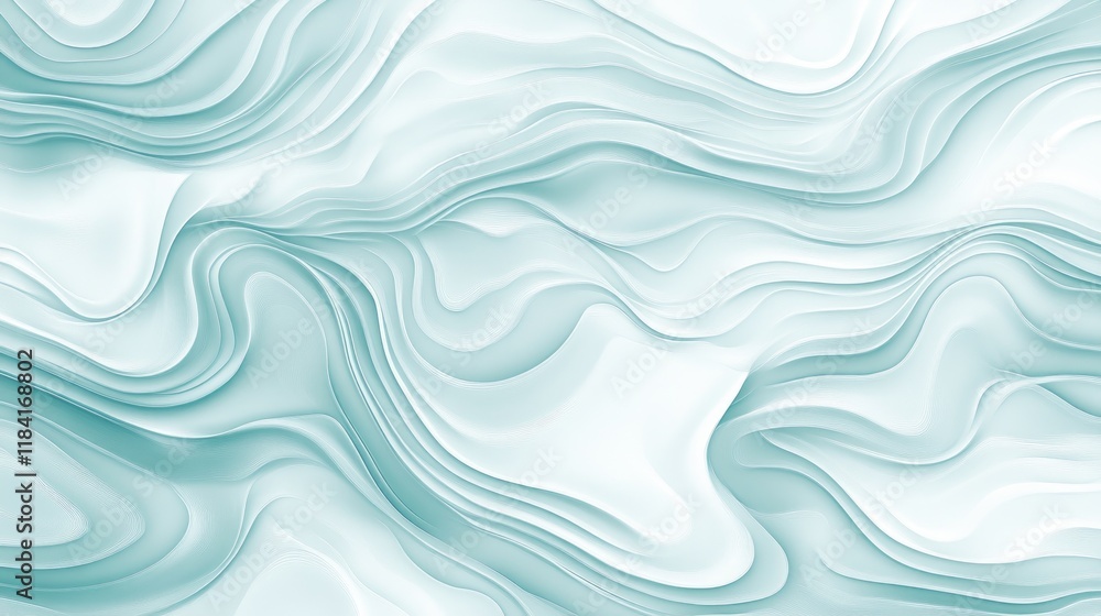 Poster gradient wave patterns in soft blue tones, creating a calm yet professional business background.