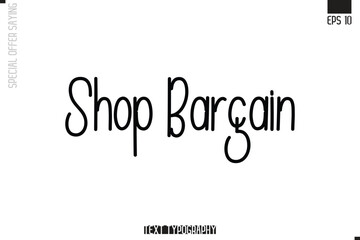 Special Offer Typography Text Script Lettering Design Shop Bargain