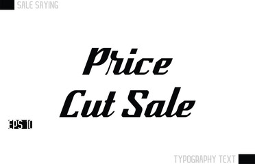 Typography Lettering Sale Design For Advertising Price Cut Sale
