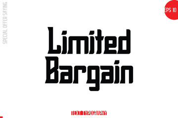 Special Offer Template Design Banner Typography Text Limited Bargain