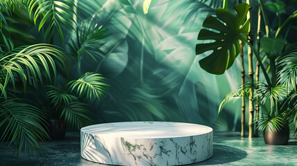 The tropical marble base is perfect for displaying products.”