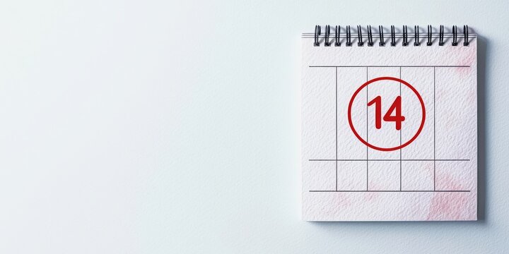 Valentine's Day experiences create memories. Calendar page displaying the 14th marked in red.