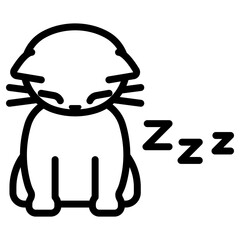 잠자는 고양이 아이콘
