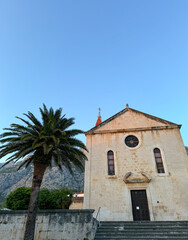 Fototapeta premium church in the village of dubrovnik, croatia.