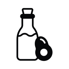 Premium icon of avocado oil bottle for skin and hair nourishment