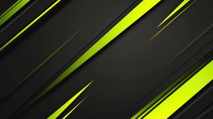 Top view of dynamic, futuristic lines in neon green and black, representing advanced business solutions.