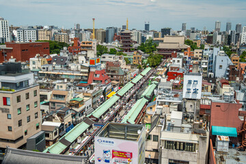 Fototapeta premium Nakamise dori Street in Asakusa, Tokyo, Japan