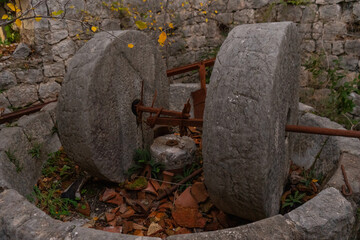 ancient fantasy mill stone olive oil millstone