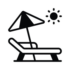 Take a look at this amazing icon of sunbath in trendy style