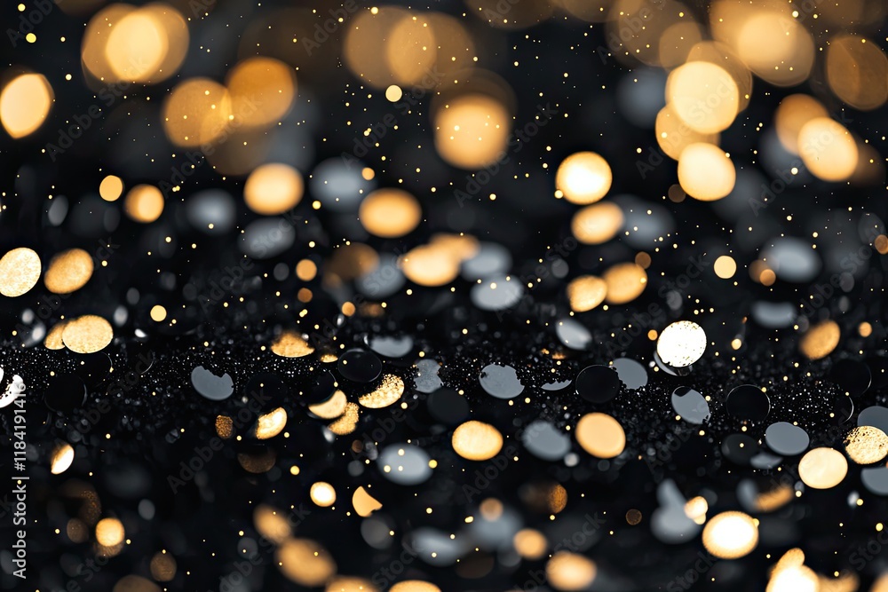 Poster shimmering particles create captivating atmosphere with golden a