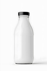 Milk bottle mock up, isolated on white background
