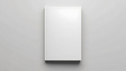 Clean Minimalist White Magazine Book Cover Mockup, Perfect for Branding and Advertising