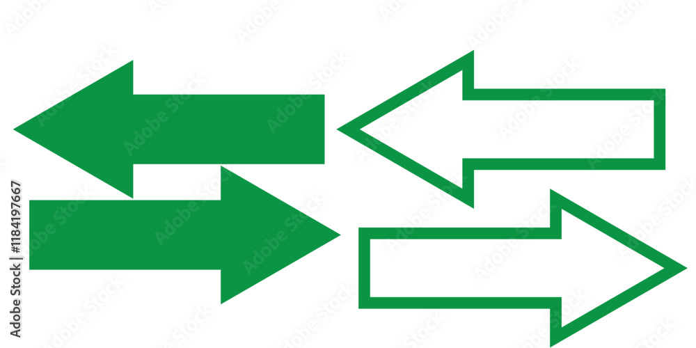 Poster arrows data transfer icon. double arrow icon. exchange arrow icons. recycling sign. arrow to left an