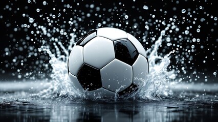 Naklejka premium Kicking off the Game: Soccer Ball for Sports Enthusiasts