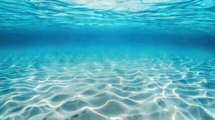 Fototapeta premium Viewing the Dark Blue Ocean Surface from Underwater