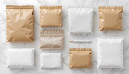Assorted Poly Mailers and Packaging Bags Displayed